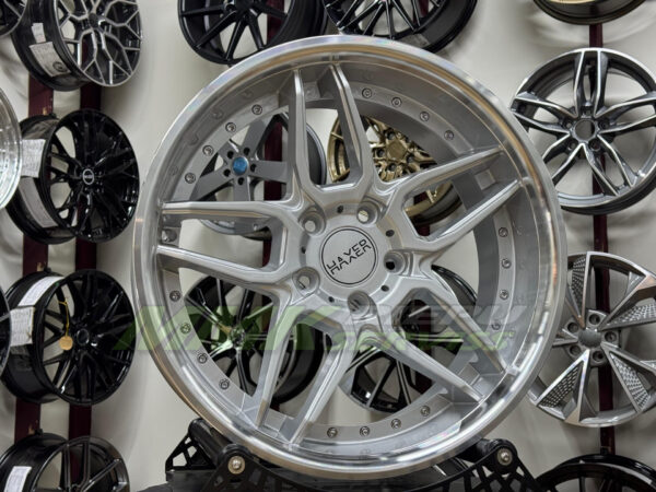 R19X10 5X120 ET40 72.6 SSA01 (HX030) Silver+Polished Lip (SP) - Aluminija A riepas