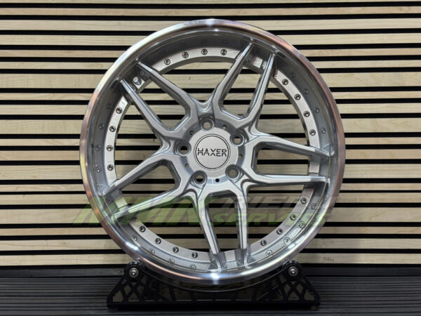 R19X10 5X120 ET40 72.6 SSA01 (HX030) Silver+Polished Lip (SP) - Aluminija A riepas
