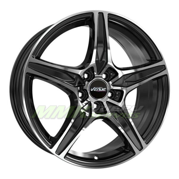 R16X6.5 5X114.3 ET45 67.1 Venue VL5 Black Polish - Aluminija A riepas