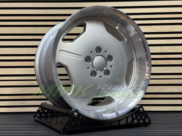R17X9 5X112 ET30 66.6 BK632 Silver+Polished Lip (SP) - Aluminija A riepas