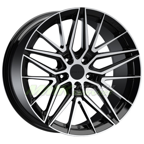 R18X8 5X108 ET40 73.1 ARCEO SEVILLA Black Diamond - Aluminija A riepas