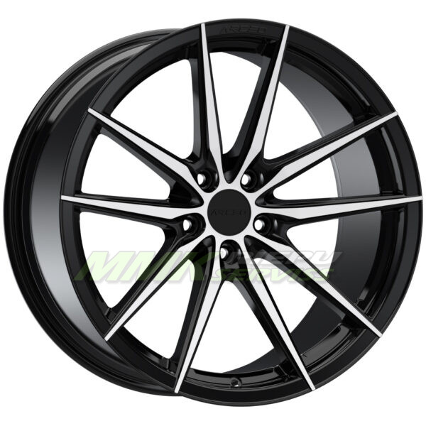 R18X8 5X120 ET33 72.6 ARCEO MONACO Black Diamond - Aluminija A riepas