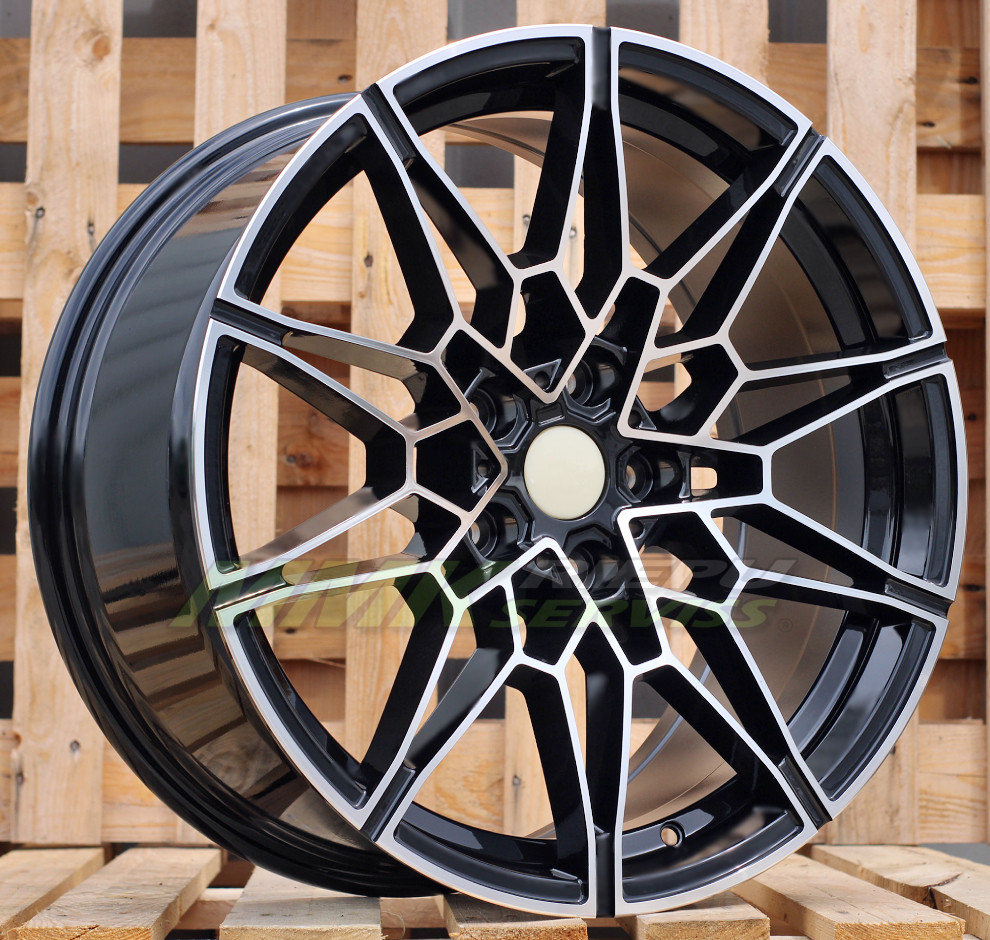 R19X8 5X120 ET36 72.6 B1674 Black Polished (MB) BMW - Aluminija A riepas