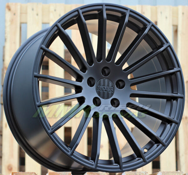 R20X8.5 5X108 ET35 67.1 A1227 (HX010) Black Matt (BM) HAXER - Aluminija A riepas
