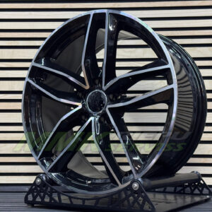 R20X9 5X112 ET35 66.5 BK690 (IN5228) Black Polished (MB) - Aluminija A riepas