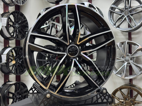 R20X9 5X112 ET35 66.5 BK690 (IN5228) Black Polished (MB) - Aluminija A riepas