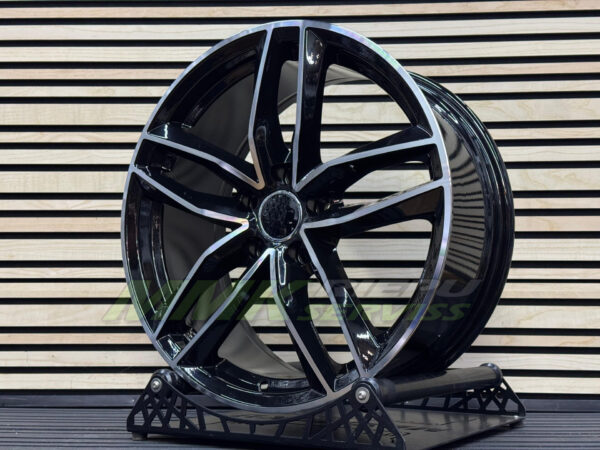 R20X9 5X112 ET35 66.5 BK690 (IN5228) Black Polished (MB) - Aluminija A riepas