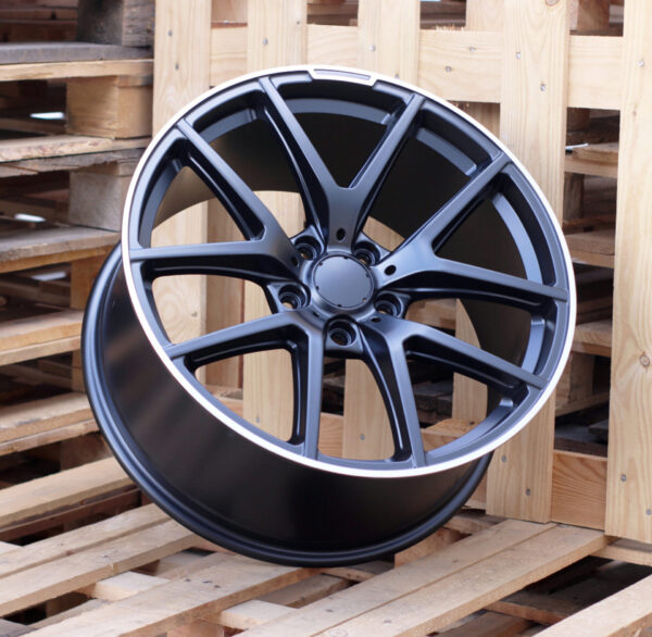 R21X10 5X130 ET33 84.1 A8221 Black Matt+Polished Lip (BMPL) - Aluminija A riepas