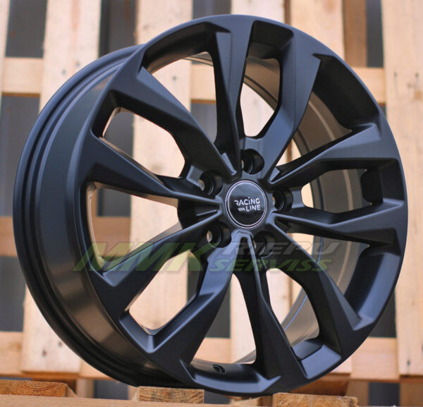 R16X6.5 5X100 ET45 57.1 Y1144 Black Half Matt (BLHM) - Aluminija A riepas