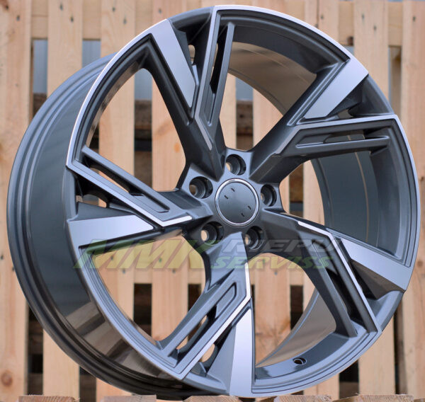 R19X8.5 5X112 ET30 66.5 B1571 (FBX154) Grey Polished (MG) AUDI - Aluminija A riepas
