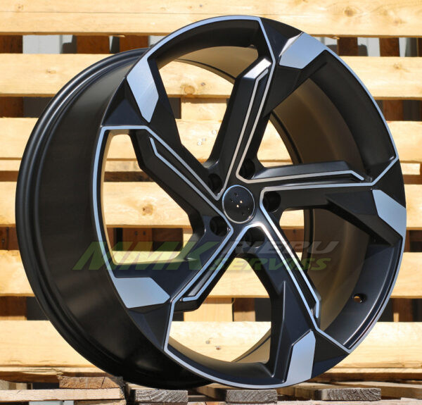 R19X8.5 5X112 ET34 66.5 Y1201 (IN5633) Black Polished Half Matt (MBHM) AUDI - Aluminija A riepas