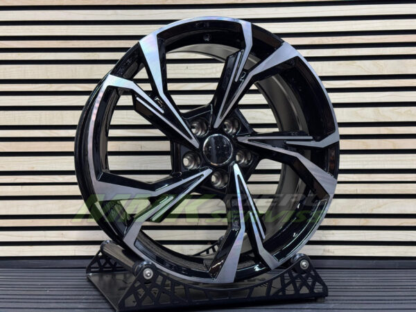 R19X8 5X112 ET35 66.5 B5893 (IN5534) Black Polished (MB) - Aluminija A riepas