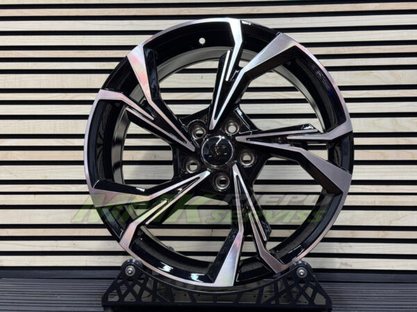 R19X8 5X112 ET35 66.5 B5893 (IN5534) Black Polished (MB) - Aluminija A riepas