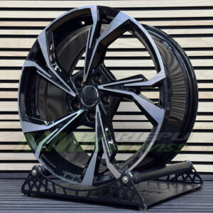 R19X8 5X112 ET35 66.5 B5893 (IN5534) Black Polished (MB) - Aluminija A riepas