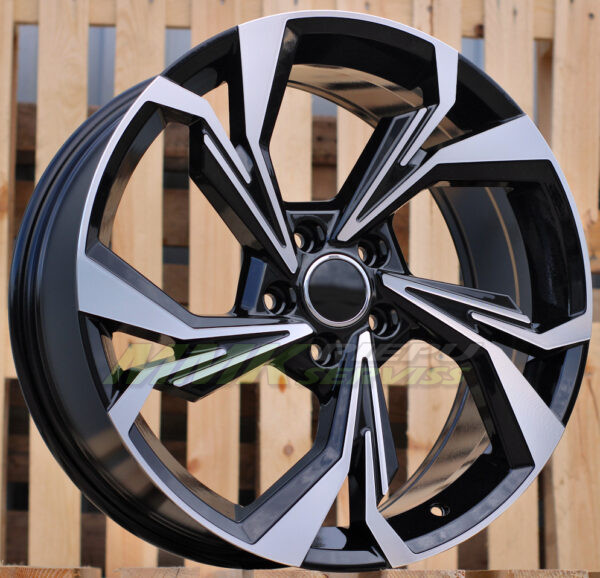 R19X8 5X112 ET35 66.5 B5893 (IN5534) Black Polished (MB) AUD - Aluminija A riepas