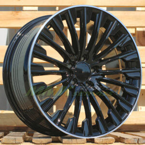 R19X9.5 5X112 ET45 66.6 FBX132 Black+Polished Lip (BLPL) MERCEDES - Aluminija A riepas