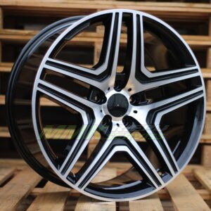 R21X10 5X112 ET46 66.6 BK206 (BY157) Black Polished (MB) MERCEDES - Aluminija A riepas