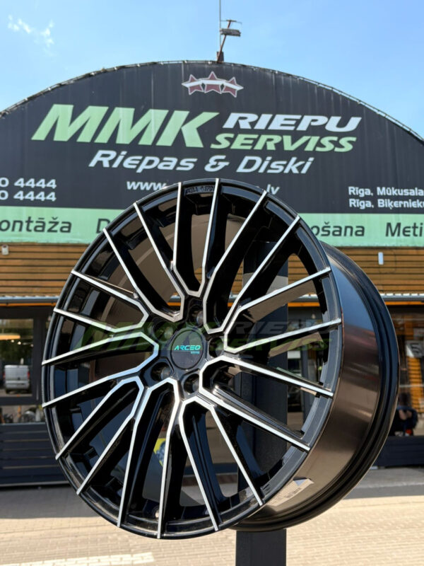 R19X8.5 5X108 ET45 73.1 ARCEO ASW02 (TUV) Black Diamond - Aluminija A riepas