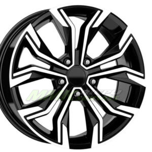 R16X6.5 5X114.3 ET35 73.1 EMR W7618 Deep Black Diamond Gloss - Aluminija A riepas