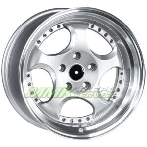 R17X8.5 5X120 ET28 72.6 EMR L2384 Silver Lip Polished Chrome R - Aluminija A riepas