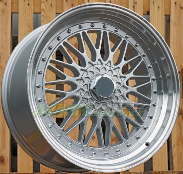 R17X7.5 8X100/108 ET35 73.1 BY479 Silver+Polished Lip (SP) BBS - Aluminija A riepas