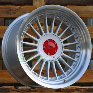 R17X8 5X120 ET20 74.1 7307F Silver+Polished Lip (SP) - Aluminija A riepas