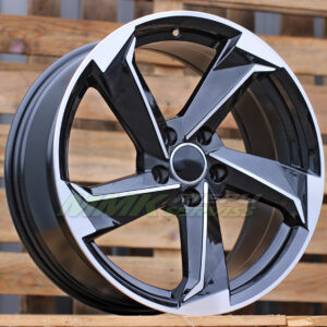 R18X8 5X112 ET40 66.5 B5185 (IN5293) Black Polished (MB) AUDI - Aluminija A riepas