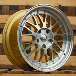 R18X8 5X120 ET35 72.6 A1025 Gold+Polished (YP) - Aluminija A riepas