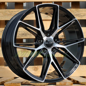 R18X8 5X120 ET40 72.6 HX043 Black Polished (MB) HAXER - Aluminija A riepas