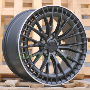R19X8.5 5X112 ET36 66.6 3S1384 (H3399F) Black Matt+Polished Lip (BMPL) - Aluminija A riepas