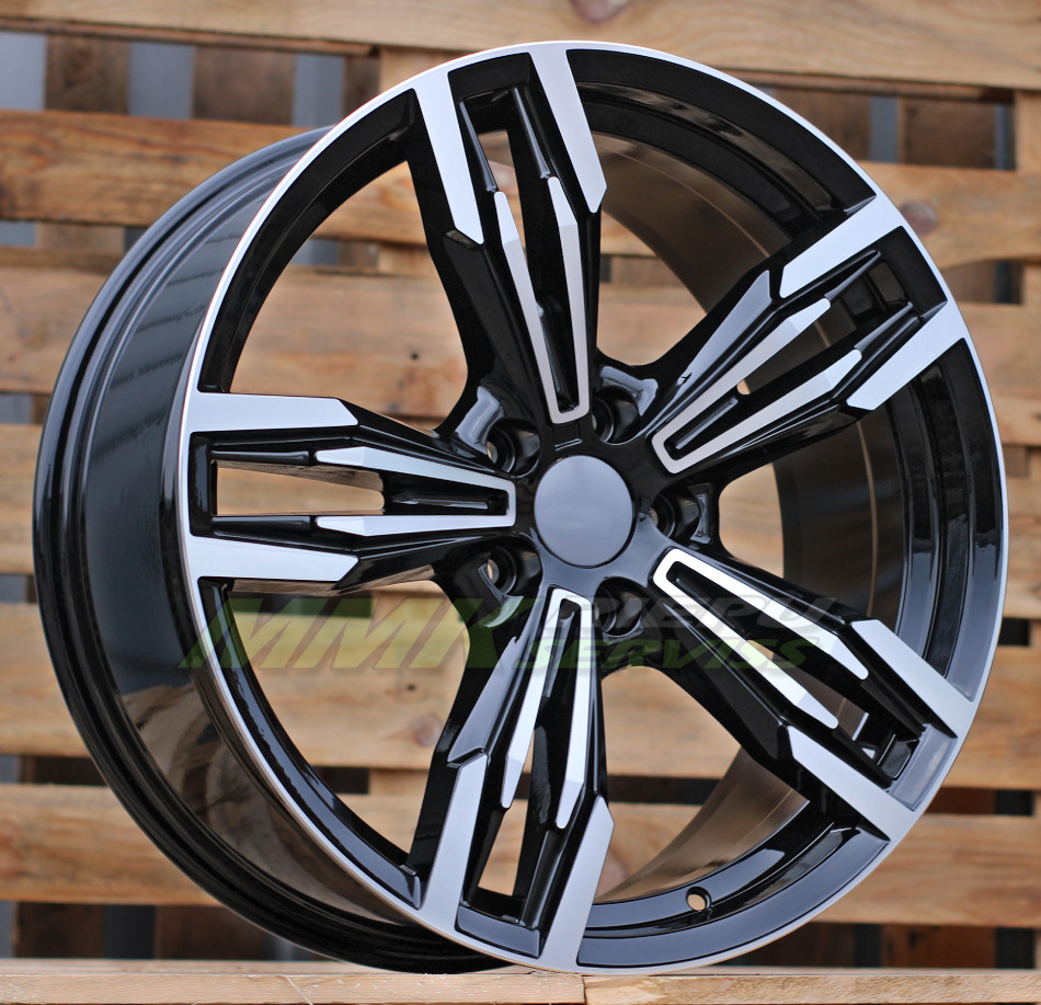 R19X9.5 5X120 ET38 72.6 BY983 Black Polished (MB) - Aluminija A riepas