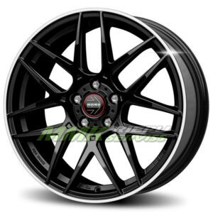 R18X8 5X112 ET35 79.5 Momo Competizione Glossy Black Polished Lip - Aluminija A riepas