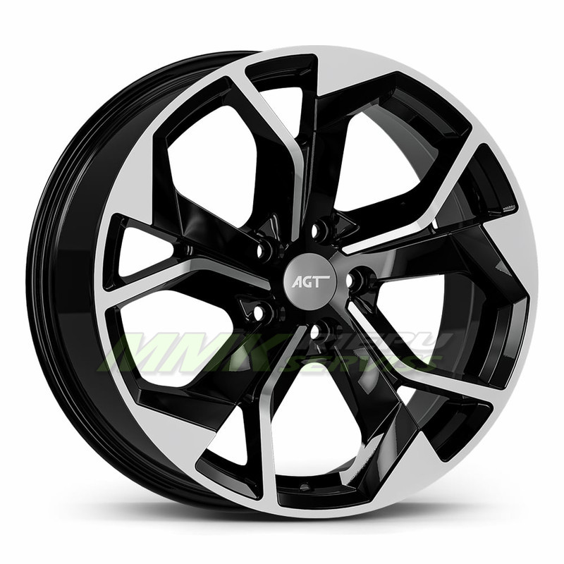 R19X8.5 5X112 ET35 66.5 AGT Wheels 19252 Matt Black Diamond - Aluminija A riepas