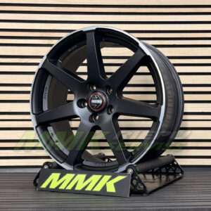 R18X8 5X112 ET42 72.3 Momo Seven Matt Black Polished - Aluminija A riepas