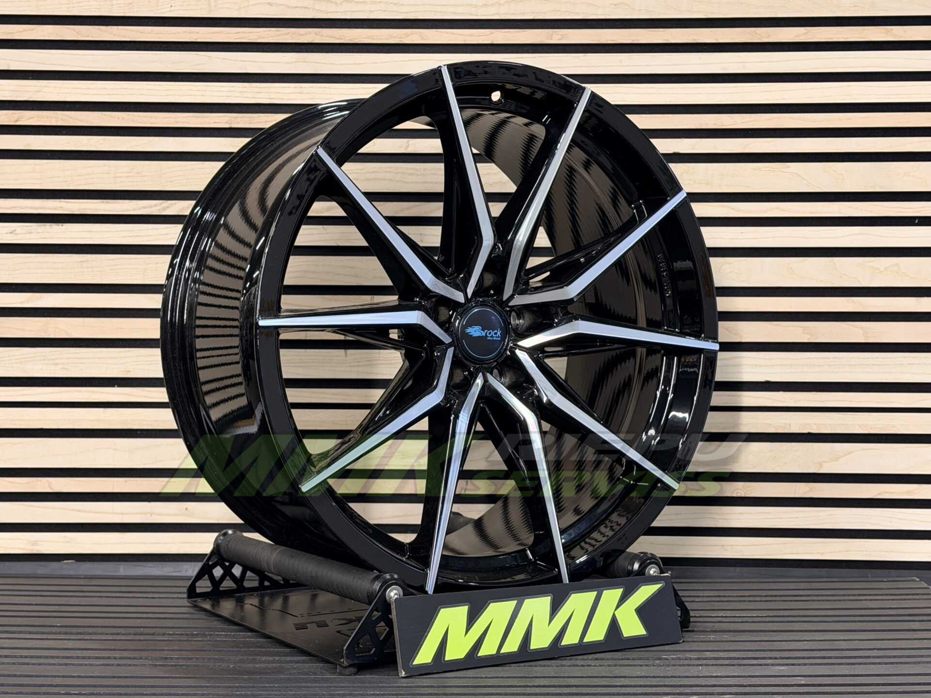 R20X9.5 5X112 ET35 66.6 Brock B42 Schwarz Glanz Voll-Poliert (SGVP) - Aluminija A riepas