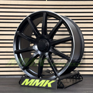 R20X9.5 5X112 ET38 66.6 BK913 Black Half Matt+Polished Lip (BLHMPL) - Aluminija A riepas