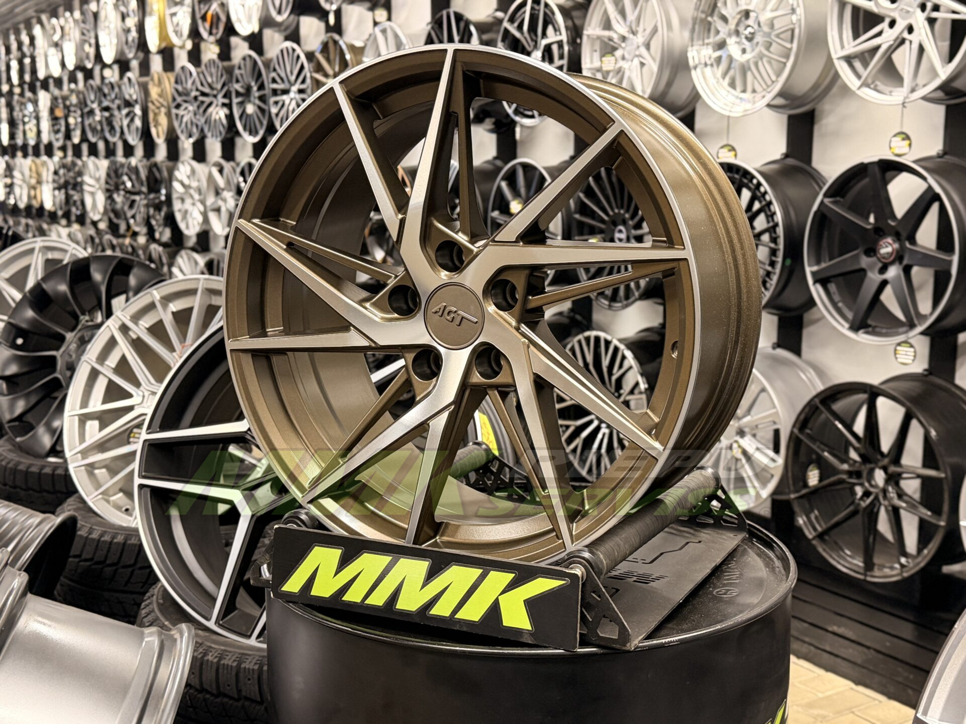 R18X8 5X108 ET35 72.6 AGT Wheels 18259 Matt Bronze Diamond - Aluminija A riepas