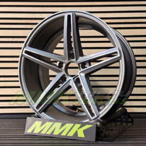 R18x9 5X120 ET 36 72.5 QC521 Grey Polished Half Matt (MGHM) - Aluminija A riepas
