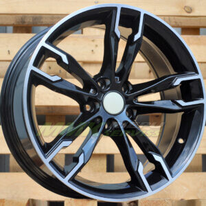 R18X8 5X112 ET27 66.6 B1257 (IN5377) Black Polished (MB) - Aluminija A riepas